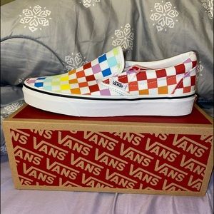 CHECKERBOARD SLIP-ON VANS
